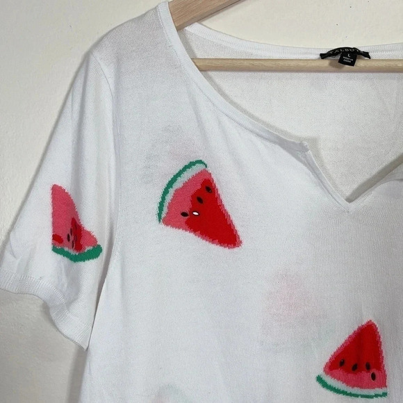 TALBOTS | BEADED WATERMELON SHORT SLEEVE TEE - Picture 5 of 13